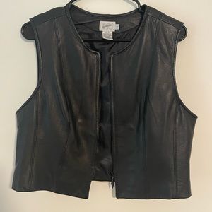 Black leather vest - Jacqueline Ferrar - 10